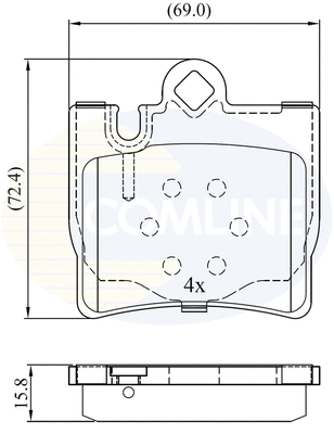 Brake Pad Set, disc brake (CBP01143)