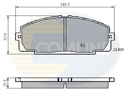 Brake Pad Set, disc brake (CBP0459)