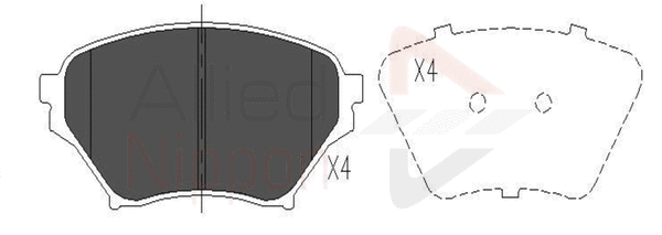 Brake Pad Set, disc brake (ADB01206)