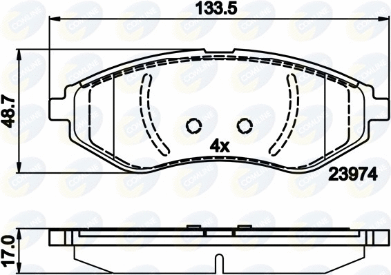 Brake Pad Set, disc brake (CBP01598)
