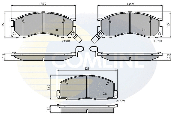 Brake Pad Set, disc brake (CBP3441)