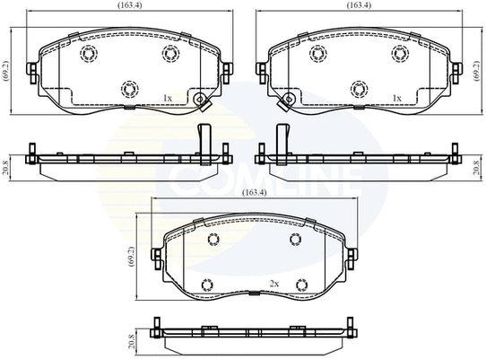 Brake Pad Set, disc brake (CBP32457)