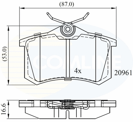 Brake Pad Set, disc brake (CBP0797)