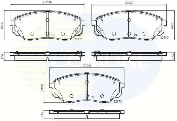 Brake Pad Set, disc brake (CBP32353)