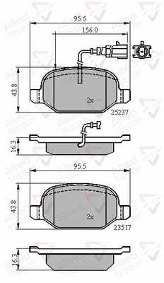 Brake Pad Set, disc brake (ADB16013)