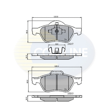Brake Pad Set, disc brake (CBP01115)