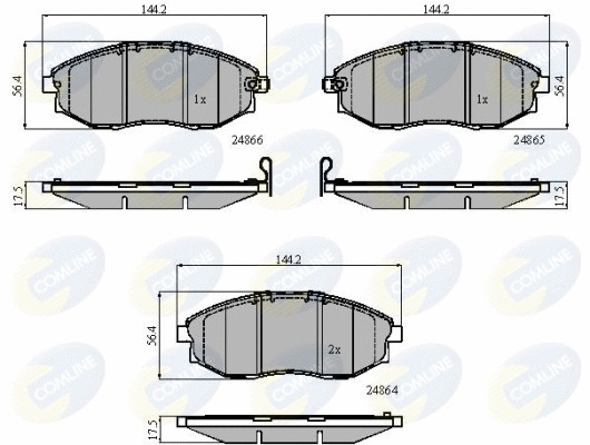 Brake Pad Set, disc brake (CBP31585)