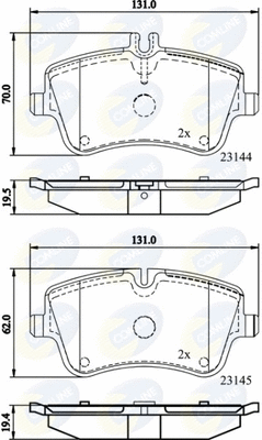 Brake Pad Set, disc brake (CBP0854)