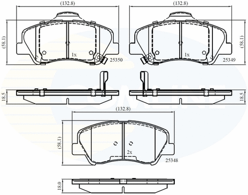 Brake Pad Set, disc brake (CBP32040)