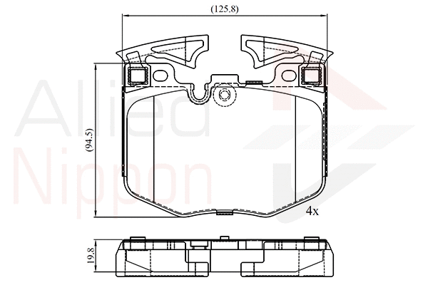 Brake Pad Set, disc brake (ADB02527)