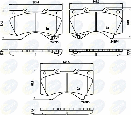 Brake Pad Set, disc brake (CBP31661)
