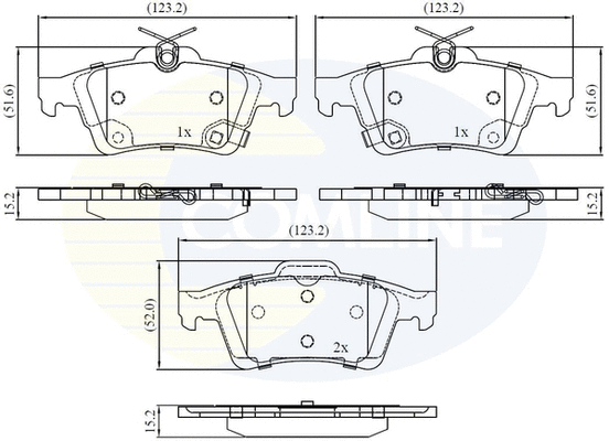 Brake Pad Set, disc brake (CBP32397)