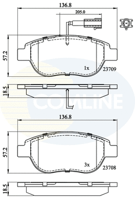 Brake Pad Set, disc brake (CBP11038)
