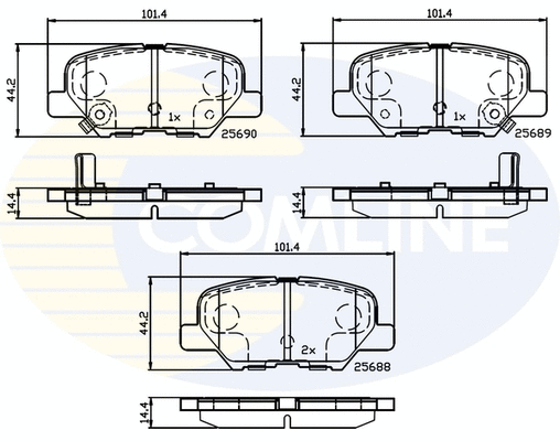 Brake Pad Set, disc brake (CBP32238)