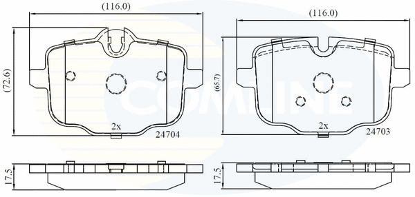 Brake Pad Set, disc brake (CBP06072)