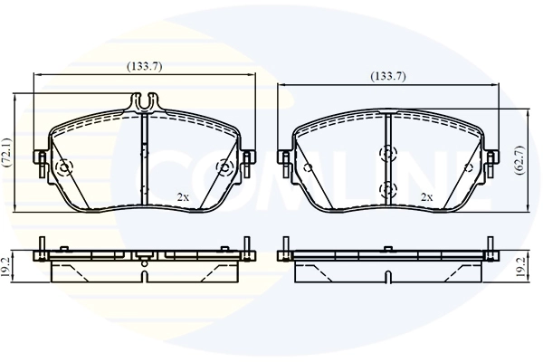 Brake Pad Set, disc brake (CBP02844)