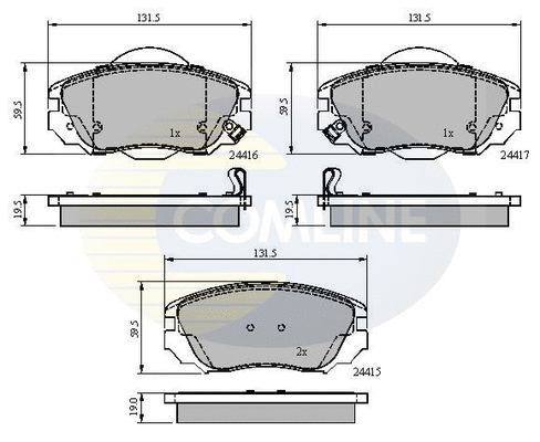 Brake Pad Set, disc brake (CBP31679)