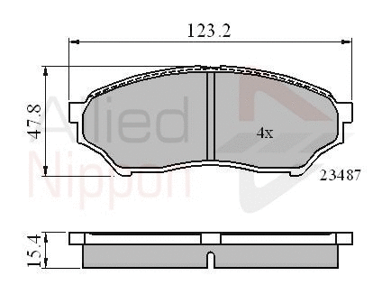Brake Pad Set, disc brake (ADB0826)