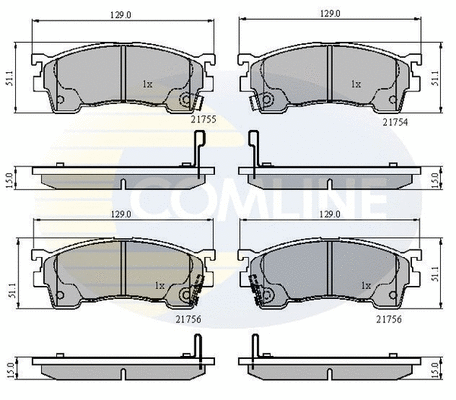 Brake Pad Set, disc brake (CBP3510)