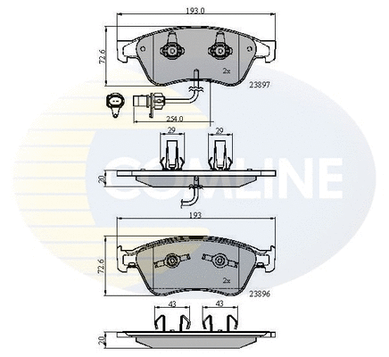 Brake Pad Set, disc brake (CBP11740)