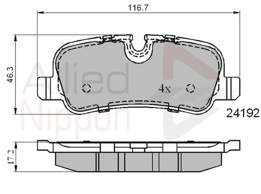 Brake Pad Set, disc brake (ADB01726)