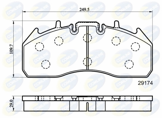 Brake Pad Set, disc brake (CBP9078MK)