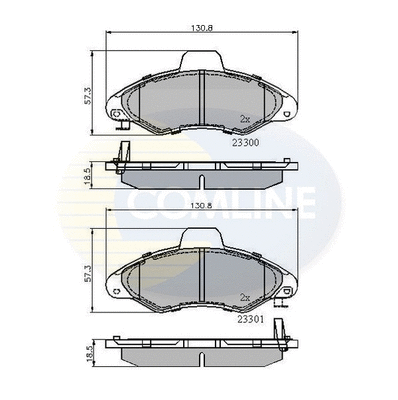 Brake Pad Set, disc brake (CBP3393)