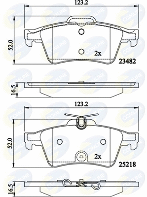 Brake Pad Set, disc brake (CBP02198)