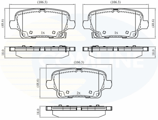 Brake Pad Set, disc brake (CBP32384)
