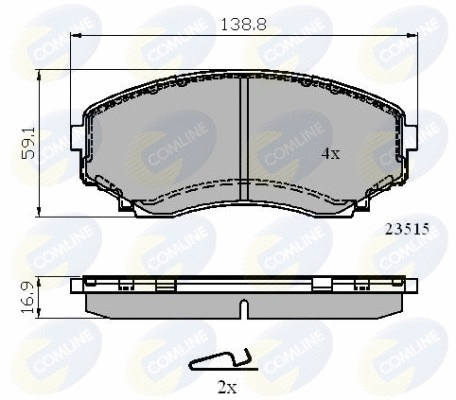 Brake Pad Set, disc brake (CBP31732)
