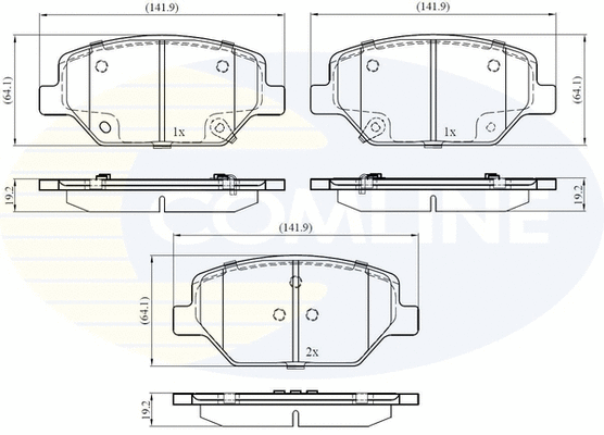 Brake Pad Set, disc brake (CBP32371)