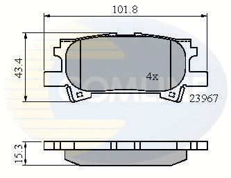 Brake Pad Set, disc brake (CBP01279)