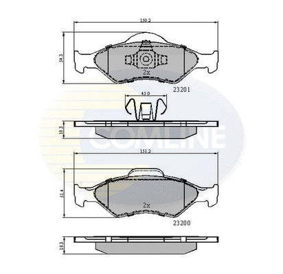 Brake Pad Set, disc brake (CBP0899)