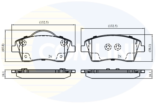Brake Pad Set, disc brake (CBP02855)