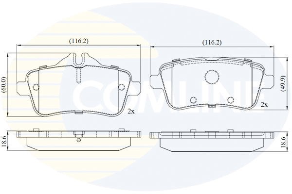 Brake Pad Set, disc brake (CBP02642)