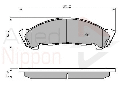 Brake Pad Set, disc brake (ADB01175)