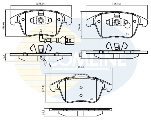 Brake Pad Set, disc brake (CBP16022)