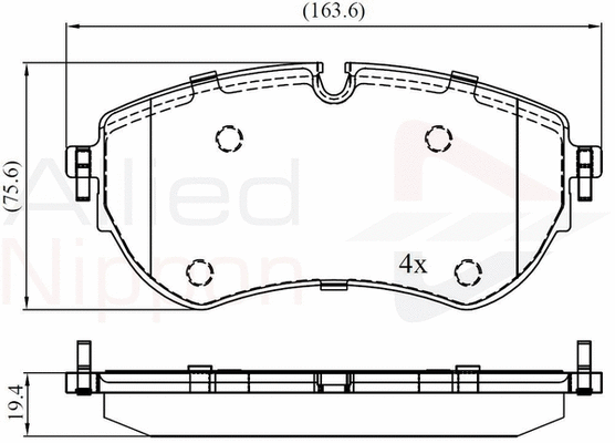 Brake Pad Set, disc brake (ADB02456)