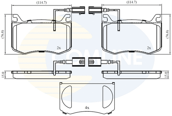 Brake Pad Set, disc brake (CBP12422)