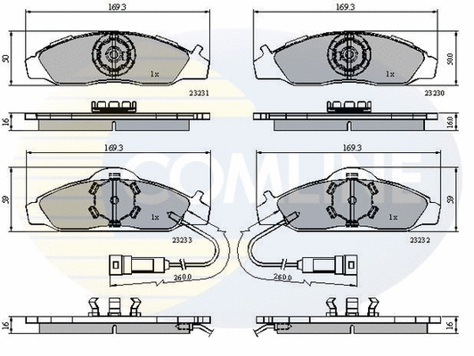 Brake Pad Set, disc brake (CBP1581)