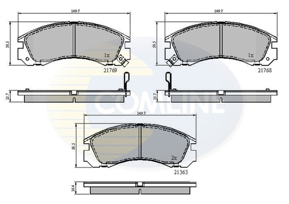 Brake Pad Set, disc brake (CBP3234)