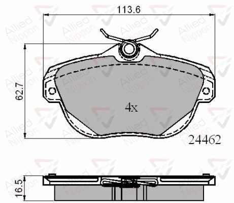 Brake Pad Set, disc brake (ADB01717)