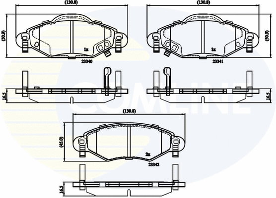 Brake Pad Set, disc brake (CBP31152)