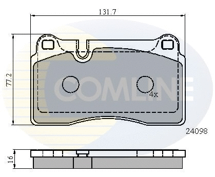 Brake Pad Set, disc brake (CBP01626)