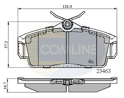 Brake Pad Set, disc brake (CBP0740)