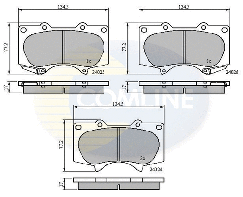 Brake Pad Set, disc brake (CBP31201)