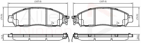 Brake Pad Set, disc brake (ADB02420)