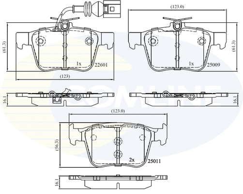 Brake Pad Set, disc brake (CBP12157)