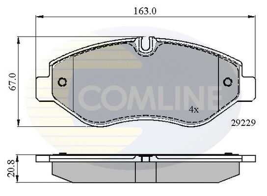 Brake Pad Set, disc brake (CBP01616)