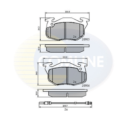Brake Pad Set, disc brake (CBP2258)